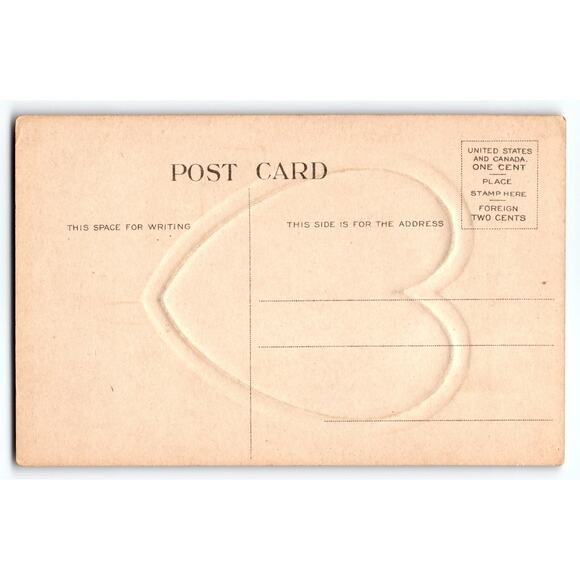 Vintage Embossed Native American Woman Heart Postcard Byron Quote - Picture 2 of 2